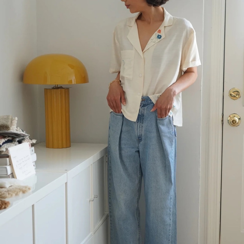 Agolde Fold Waistband Ankle Wide Leg SZ 27 Pleat Front Jean
